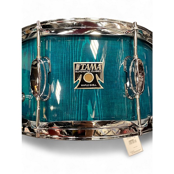 Used TAMA 6.5X14 Superstar Classic Exotic Snare Gloss Sapphire Lacebark Pine Drum