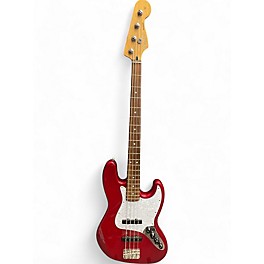 Used Fender Deluxe Jazz Bass Red Electric Bass Guitar