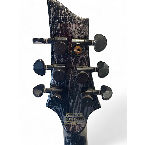 Used Schecter Guitar Research C1 SILVER MOUNTAIN Black Solid Body Electric Guitar