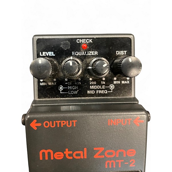 Used BOSS MT2 Metal Zone Distortion Effect Pedal