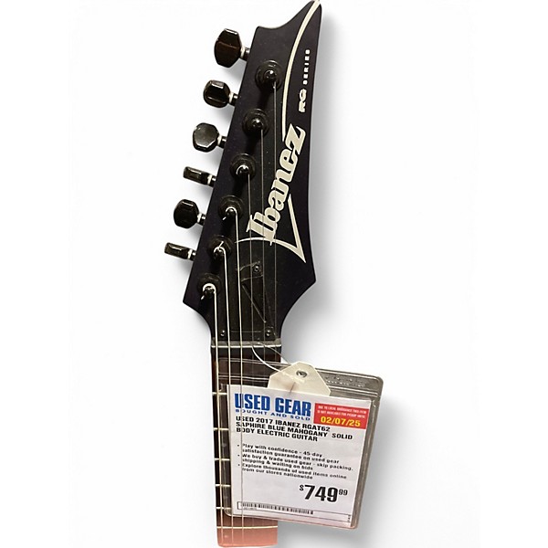 Used 2017 Ibanez RGAT62 Saphire Blue Mahogany Solid Body Electric Guitar