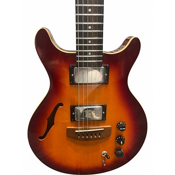 Used 2012 Hamer Duotone Cherry Sunburst Hollow Body Electric Guitar