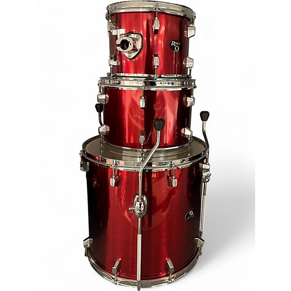 Used Rogers 4 Piece Drumset Ruby Drum Kit