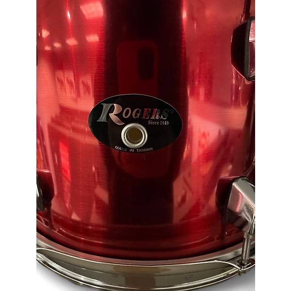 Used Rogers 4 Piece Drumset Ruby Drum Kit