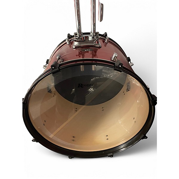 Used Rogers 4 Piece Drumset Ruby Drum Kit
