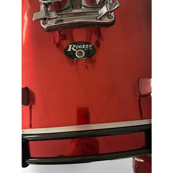 Used Rogers 4 Piece Drumset Ruby Drum Kit