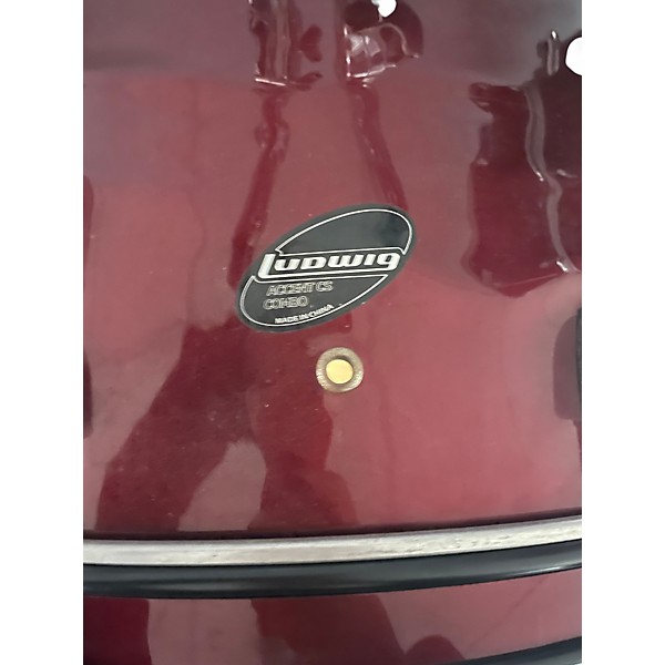 Used Ludwig 3 Piece Accent CS Ruby Drum Kit