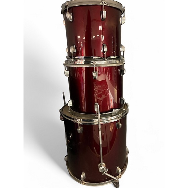 Used Ludwig 3 Piece Accent CS Ruby Drum Kit