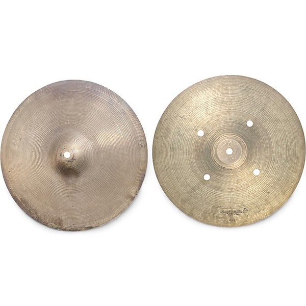 Used 1970s Zildjian 14in Quick Beat Hi Hat Pair Cymbal