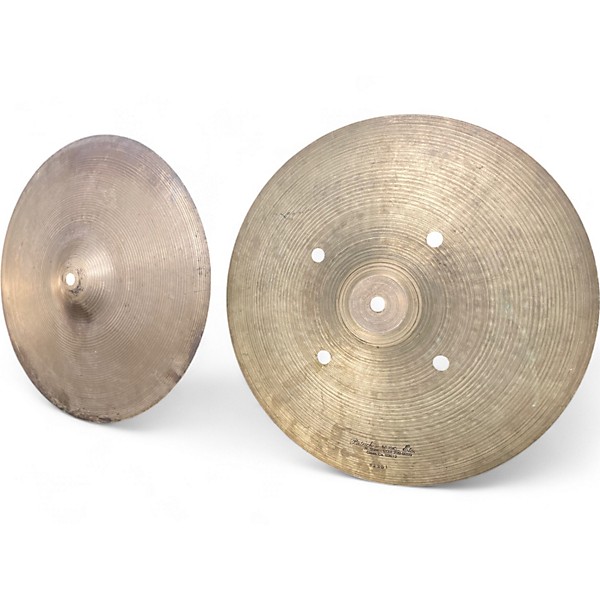 Used 1970s Zildjian 14in Quick Beat Hi Hat Pair Cymbal