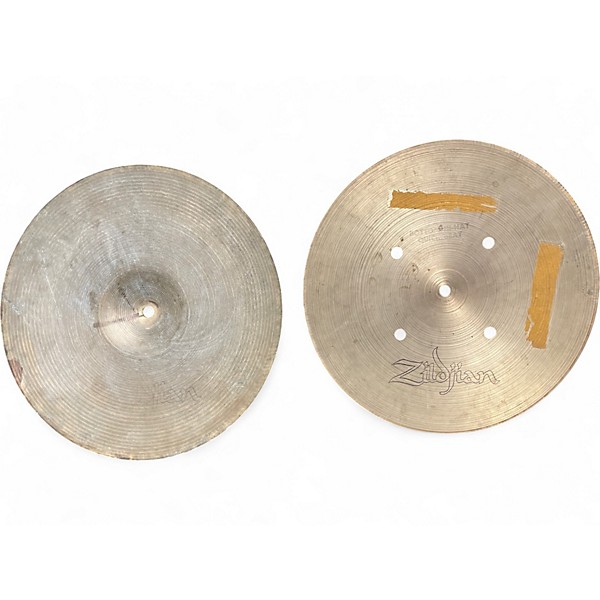 Used 1970s Zildjian 14in Quick Beat Hi Hat Pair Cymbal