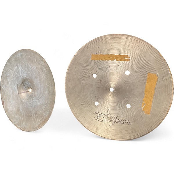 Used 1970s Zildjian 14in Quick Beat Hi Hat Pair Cymbal