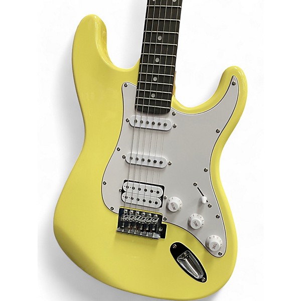 Used 2024 Donner standard series Yellow Solid Body Electric Guitar