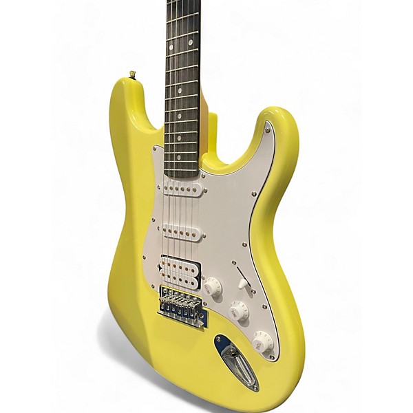 Used 2024 Donner standard series Yellow Solid Body Electric Guitar