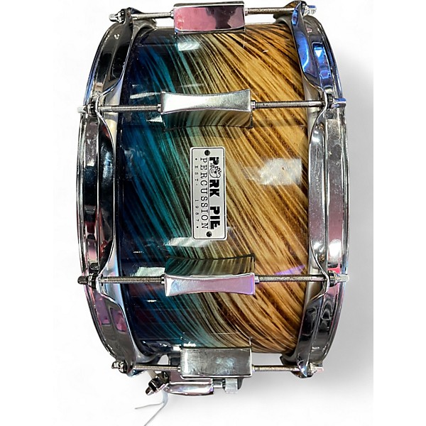 Used Pork Pie 14in 14X7 IN.  BIRCH SNARE BLUE FADE DIP Drum