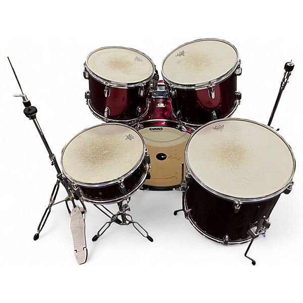 Used CB 5 Piece SP SERIES RED Drum Kit