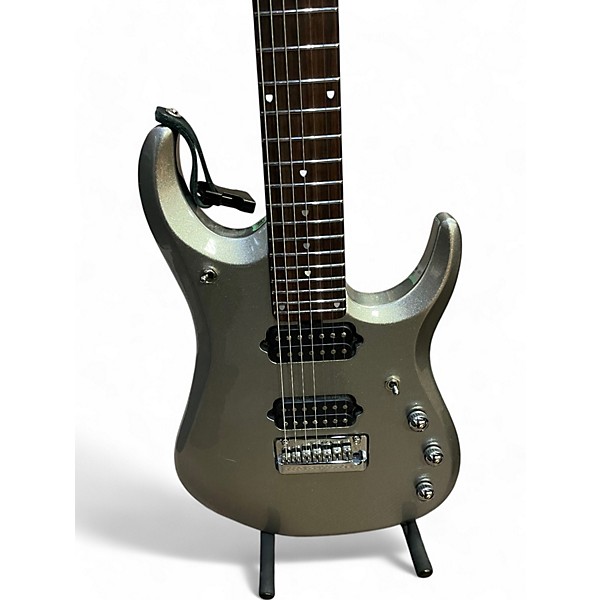 Used 2014 Ernie Ball JP13 Platinum SILVER Solid Body Electric Guitar