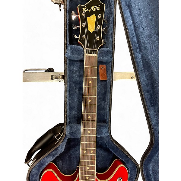 Vintage 1972 Hagstrom V1N Red Hollow Body Electric Guitar