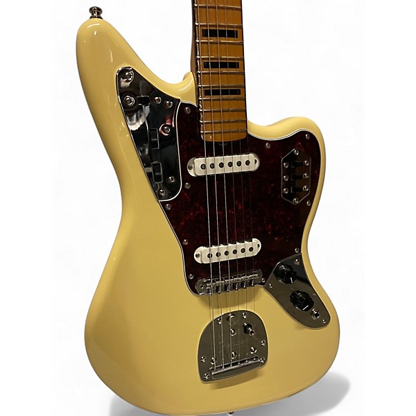 Used Fender Vintera II '70s Jaguar Vintage White Solid Body Electric Guitar