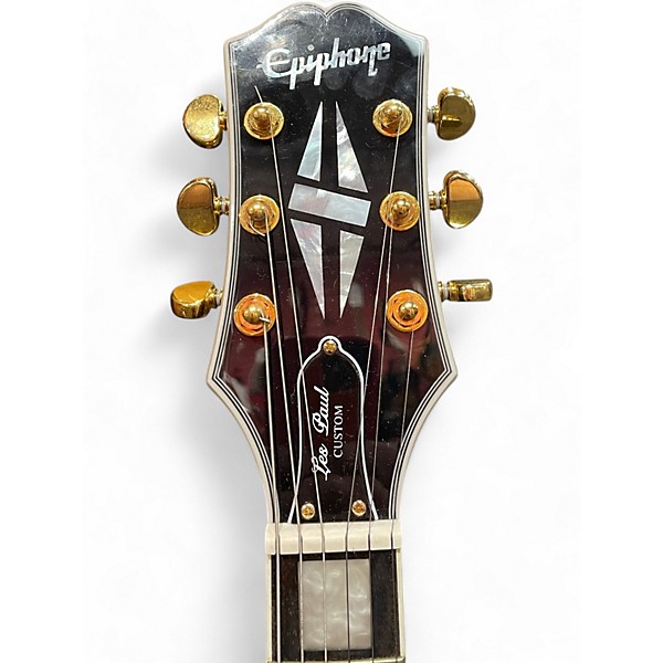 Used Epiphone Les Paul Custom Black Solid Body Electric Guitar