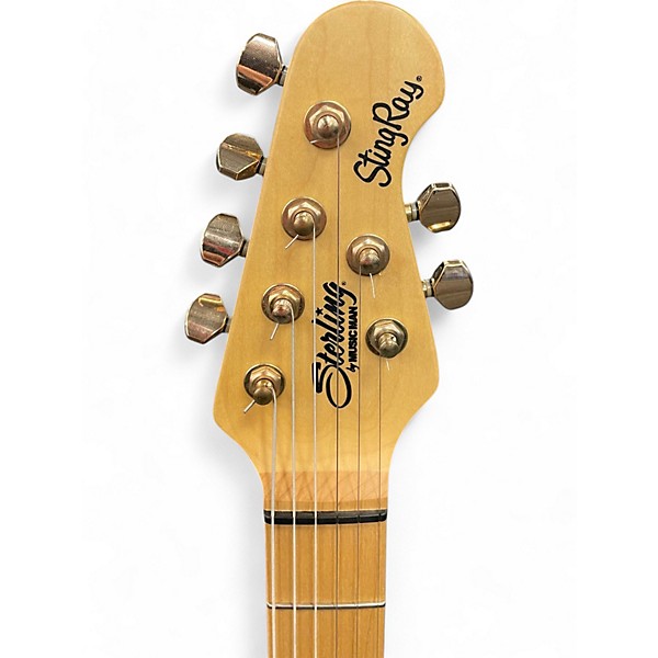 Used Sterling by Music Man JARED DINES ARTIST SERIES STING RAY OLYMPIC WHITE Solid Body Electric Guitar