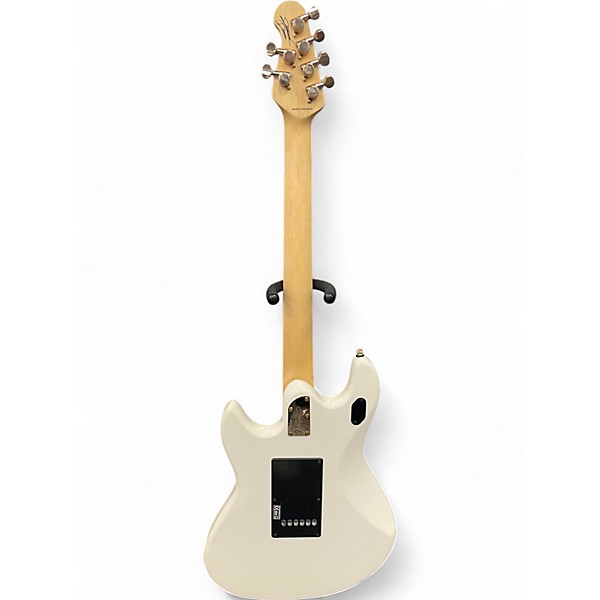Used Sterling by Music Man JARED DINES ARTIST SERIES STING RAY OLYMPIC WHITE Solid Body Electric Guitar