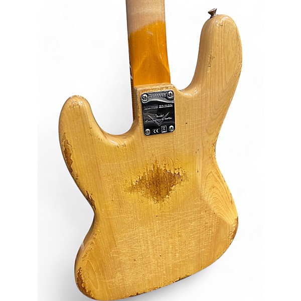 Used Fender CUSTOM JAZZ BASS LIMITED Natural Electric Bass Guitar