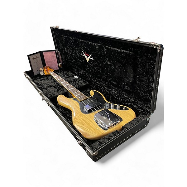 Used Fender CUSTOM JAZZ BASS LIMITED Natural Electric Bass Guitar