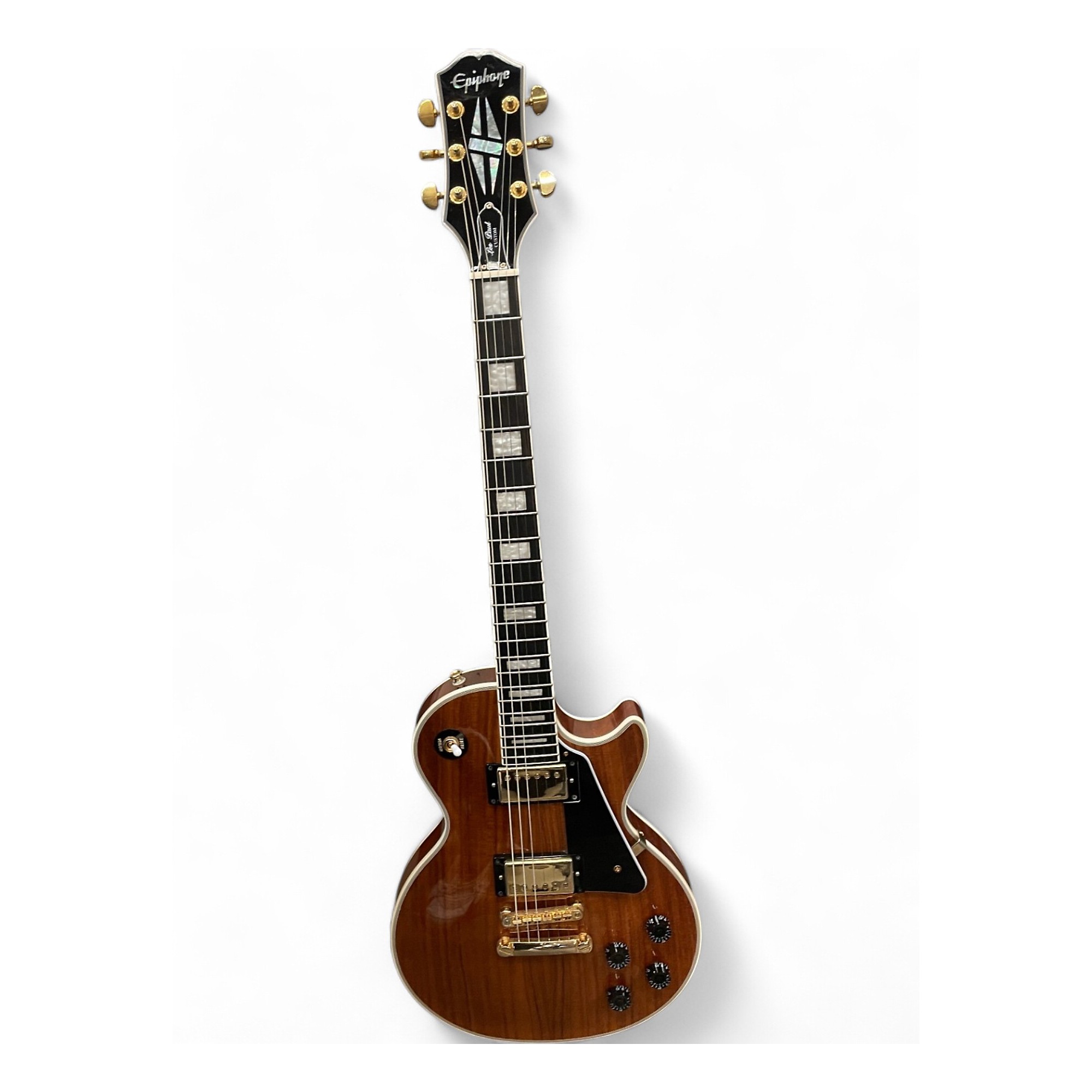 ギター Epiphone Les Paul Custom koa Epiphone Les Paul Custom Koaalamomusiccenter.myshopify