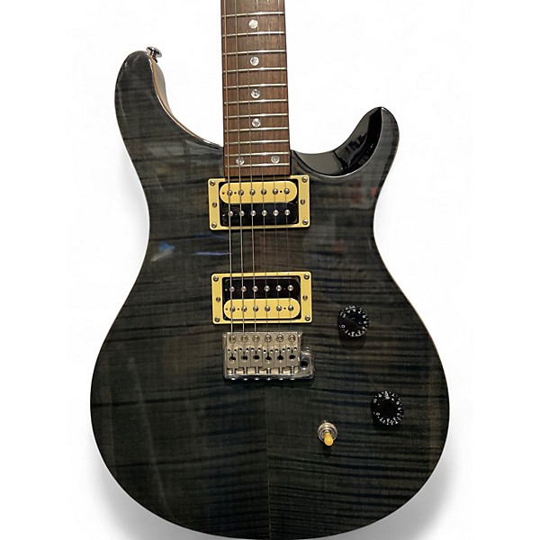 Used PRS SE Custom 24 Trans Black Solid Body Electric Guitar