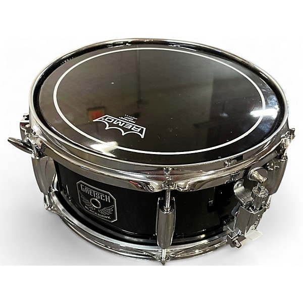 Used Gretsch Drums 12X5.5 Black Hawk Black Drum