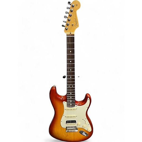 Used Fender American Professional Stratocaster HSS Shawbucker Ash Sienna Sunburst Solid Body Electric Guitar
