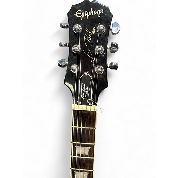 Used Epiphone Les Paul Classic Trans Black Solid Body