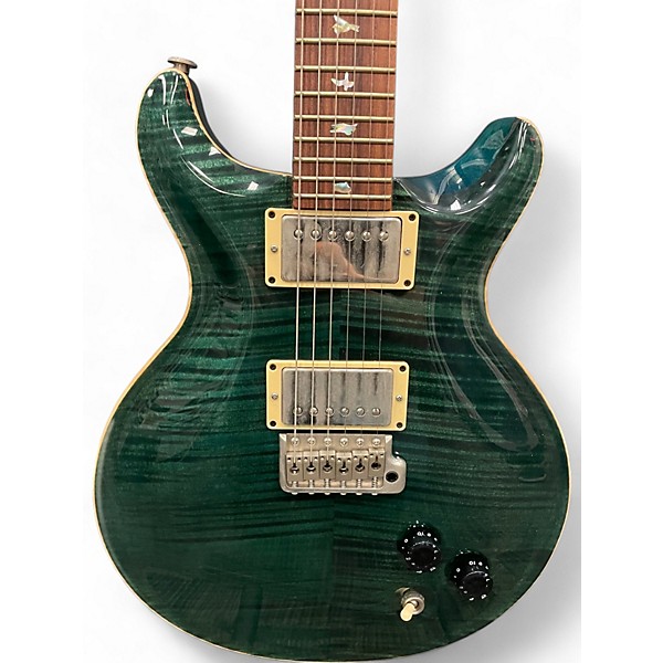Used 2002 PRS SANTANA III 10-TOP teal black Solid Body Electric Guitar