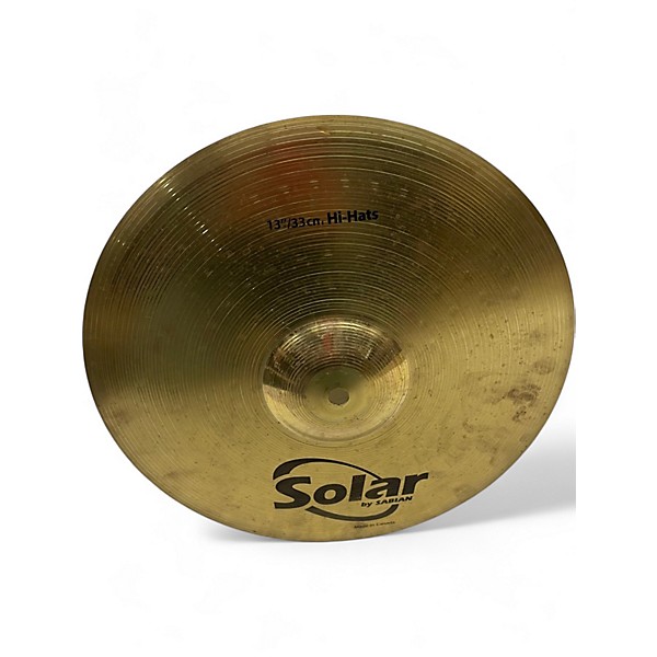 Used Solar by Sabian 13in HI-HATS PAIR Cymbal