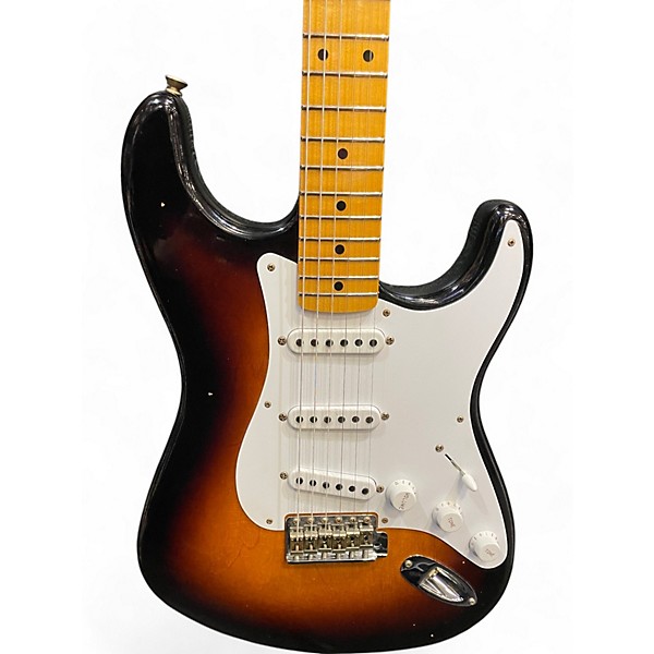 Used Fender Custom Shop 70th Anniversary Relic1954 Stratocaster Journe Wide Fade 2-Color Sunburst Solid Body Electric Guitar