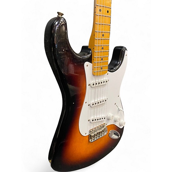 Used Fender Custom Shop 70th Anniversary Relic1954 Stratocaster Journe Wide Fade 2-Color Sunburst Solid Body Electric Guitar