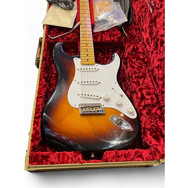 Used Fender Custom Shop 70th Anniversary Relic1954 Stratocaster Journe Wide Fade 2-Color Sunburst Solid Body Electric Guitar