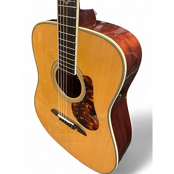 Used Alvarez MD60 Herringbone Natural Acoustic Guitar