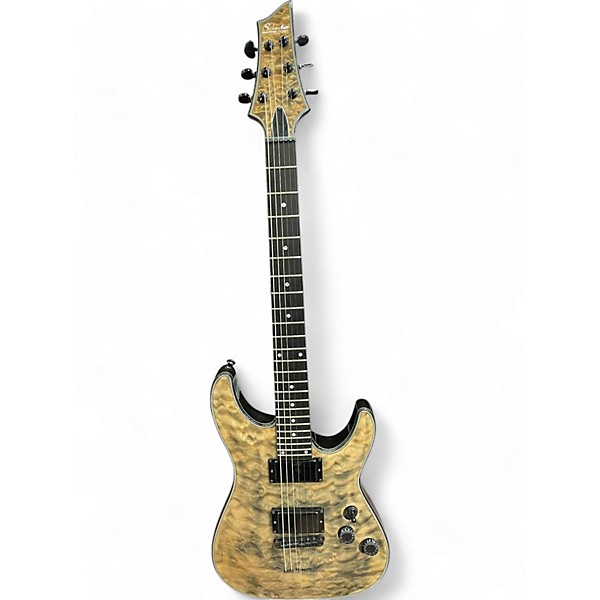 Used Schecter Guitar Research C1 DIAMOND SERIES SNOW LEOPARD Solid Body Electric Guitar