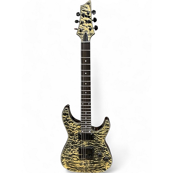 Used Schecter Guitar Research c1 exotic snow leopard Solid