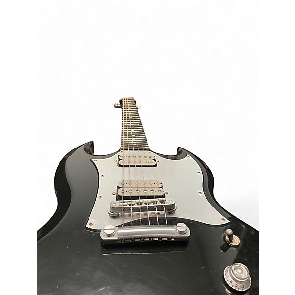 Used Gibson SG Standard Black and Silver Solid Body Electric Guitar