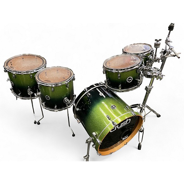 Used Crush Drums & Percussion 5 Piece Sublime E3 Maple Green Sparkle Fade Drum Kit