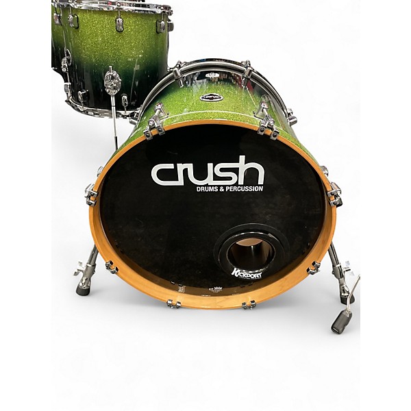 Used Crush Drums & Percussion 5 Piece Sublime E3 Maple Green Sparkle Fade Drum Kit