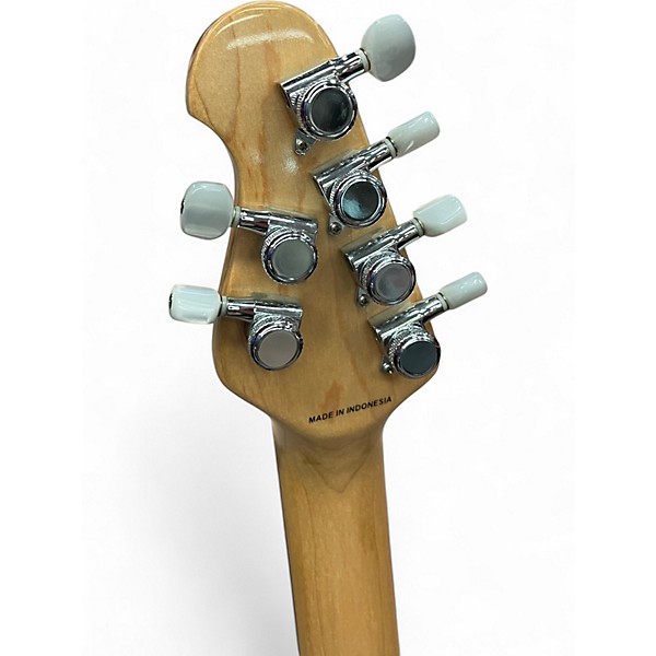 Used Sterling by Music Man JP100 QUILTED Trans Black Solid Body Electric Guitar