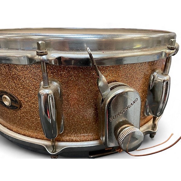 Vintage 1960s Slingerland 14X5 Artist Snare Champagne Sparkle Drum