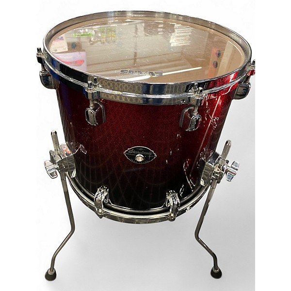 Used TAMA 3 Piece Starclassic Performer RED SPARKLE FADE Drum Kit