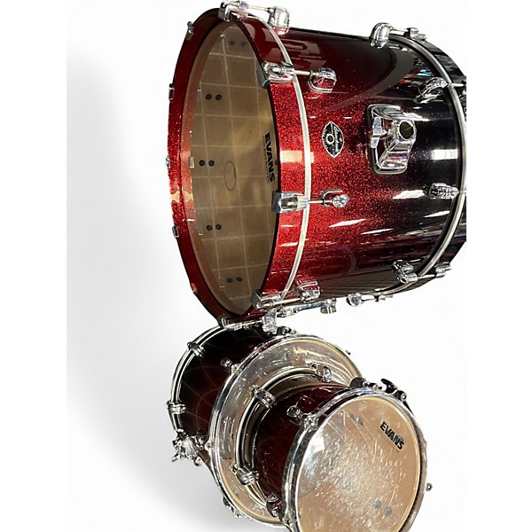 Used TAMA 3 Piece Starclassic Performer RED SPARKLE FADE Drum Kit