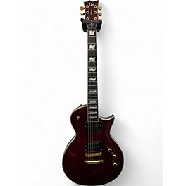 Used ESP LTD EC1000T CTM See Thru Black Cherry Solid Body Electric Guitar