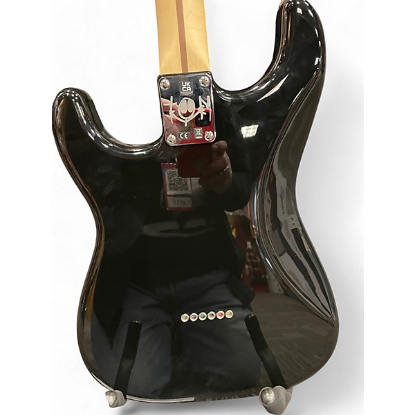 Used Fender Tom Delonge Signature Stratocaster Black Solid Body Electric Guitar